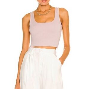 RE ONA Signature Tank Crop in Mauve Sz S